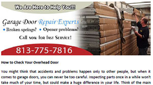 How to Check Your Overhead Door in Oldsmar - Click here to download